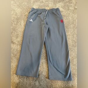 Adidas Climawarm Micro Fleece Sweat Pants Mens Sz XL GRAY INDIANA HOOSIERS